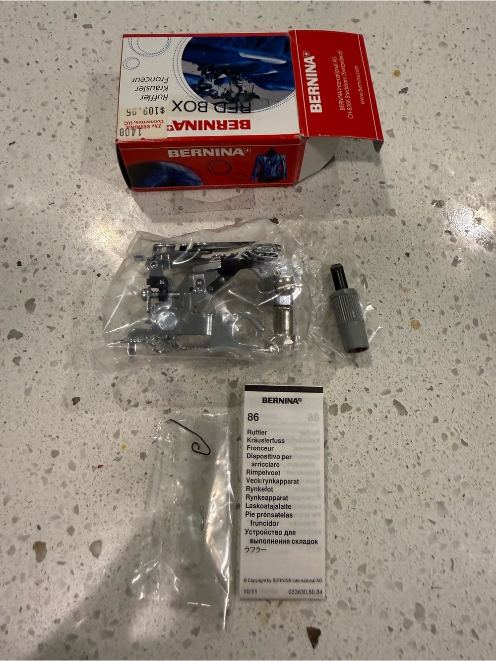 Bernina Ruffler Sewing Machine Attachment - Red Box - Picture 2 of 3